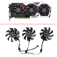 NEW 3PCS 75MM 4PIN iGame GTX 1070Ti GTX1080 GTX1060 GTX1050 GPU FAN For COLOFUL iGame GTX 1080 GTX 1070 GTX 1060 Cooling Fans