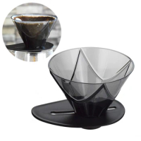 V-shaped Reusable Hand-BrewedCoffee Dripper Set Filters Pour Over Coffee Maker Conical Immersion Glass Coffee Drip Filter Cup