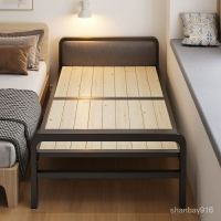 折疊床 單人實木床 闆傢用午休午睡床簡易床結實折疊鐵床小床雙人床