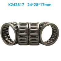 100pcs K242817 K24X28X17 radial needle roller and cage assemblies 24x28x17mm needle roller bearing