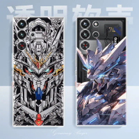 เคสโทรศัพท์สำหรับ Nubia RedMagic 10S Pro เคสป้องกันแบบสร้างสรรค์โปร่งใสลายกันดั้ม ปกปิดเต็มตัว สไตล์