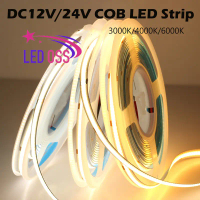 Cuộn led COB 12v 5m siêu sáng, led dán COB