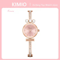 KIMIO Women Watch Quartz Japan Movement Waterproof Top Brand Luxury Rosegold Bracelet Fashion Casual Dress Wristwatch Gifts