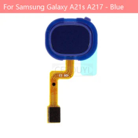 Blue Color For Samsung Galaxy A21S A217 Home Key Fingerprint Button Flex Cable