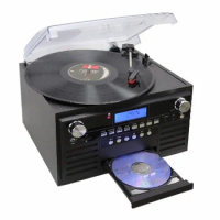 Factory supply new design speaker vinyl records player turntable cd recorder