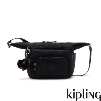 Kipling 率性曜石黑輕便實用多袋斜肩包-ERICA S