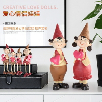 田園創意擺設辦公室家居客廳電視柜裝飾品小擺件吊椅吊腳三不娃娃1入