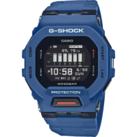 【CASIO 卡西歐】G-SHOCK 纖薄運動系藍芽計時手錶-海軍藍(GBD-200-2)