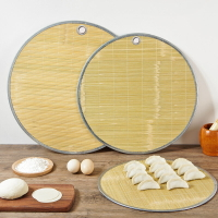 竹製圓形餃簾家用餐桌墊餐墊放水餃的墊加厚不粘蓋簾餃托盤