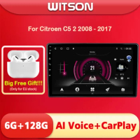 WITSON 9 inch BIG SCREEN Android 11 AI VOICE 2 Din Car radio For CITROEN C5 2008 2009 2017 6RAM 128ROM auto stereo navigation