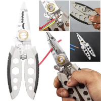 7-inch Multipurpose Wire Stripper Professional Tool Electrician Crimping Pliers For Wire Stripping Cable Cutters Hand Tools