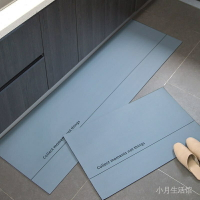 🚄 北歐風輕奢廚房PVC皮革地墊 收集時光地墊 防水防油 pvc長條腳墊 可擦洗 免洗 防滑地毯家用