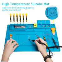 Antistatic ESD Soldering Mat For Bga Rework Station Large Ipad Repair Heat Insulation Mat Pad Small Silicon Mat Thick Soldering