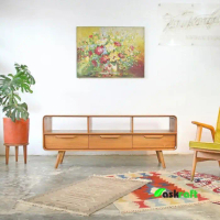 Askraft Olivia TV Cabinet - TV Kabinet Olivia Kayu Jati Solid Minimalis