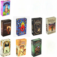 Tarot Cards Oracle Golden Art Nouveau The Green Witch The Adventure Time Tarot Board Deck Games Party Astrology Cards for Women