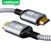 Vothoon 8K Cable 2.1 120Hz 4K HDMI-Compatible 2.1 Cable 8K Ultra High Speed HDR eARC for HDTV Box Projector PS4 Audio Cable