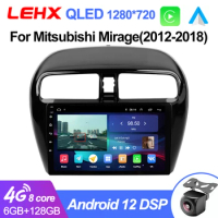 LEHX L6Pro 2 Din Android 12 Car Radio Multimidia For MITSUBISHI Mirage Spacestar Attrage 2012-2018 GPS Navigation Carplay 2din