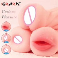 Male Masturbator Vagina Cup 3D Realistic Masturbation Stick Pocket Pussy Anal Sex Love Doll Oral Sex Adult Toys for Men SexShop