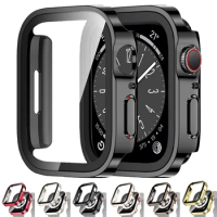 Glass+Watch Cover for Apple Watch Ultra 9 8 7 6 5 4 3 SE Case Bumper+Screen Protector for iWatch Series 49mm 45mm 44mm 41mm 40mm