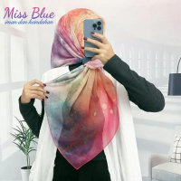 [ Miss Blue ] HIJAB PRINTED BAWAL COTTON PRINTED TUDUNG  BIDAND 46INCH Classic Gift Highly Recommend