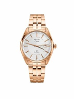 Alexandre Christie AC 8657 MD Jam Tangan Pria Classic White Dial Rose Gold Stainless Steel Strap