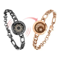 Totwoo Long Distance touch Light up&Vibrate Bracelets for Couples, Long Distance Relationship Gifts 