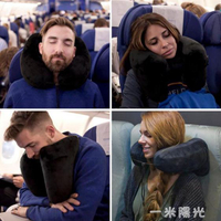 U型枕旅行枕充氣頸椎枕 便攜吹氣枕飛機旅游護頸枕脖子u形枕頭  領券更優惠