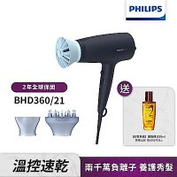 【Philips 飛利浦】BHD360 負離子溫控護髮吹風機