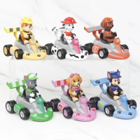 Anime Paw Patrol Pull Back Car Marshall Rubble Chase Rocky Zuma Skye Dog Action Figure Toys Anime Game Doll Kid birthday Gifts