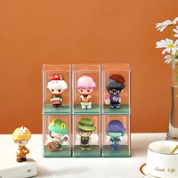 Dustproof Transparent Acrylic Display Box Single Cartoon Doll Toy Display Stand Storage Box for Collectibles Model Figures Dolls