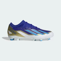 【adidas 愛迪達】X CRAZYFAST LEAGUE FG MESSI 男款 梅西 室外足球鞋 白藍金(ID0712)