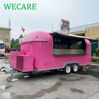 WECARE Commercial Concession Towable Airstream Ice Cream Coffee Catering Trailers Fully Equipped Mobile Food Truck for Sale