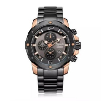 Alexandre Christie AC 6410 MC Chronograph Stainless Steel Men's Watches BLACK ROSEGOLD