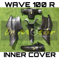 WAVE 100 R WAVE100R WAVE100 R Cover Inner Set KAVER HITAM CAVER Coverset cover meter centre rear fen