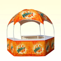 3x3x2.6m Outdoor Full-printed Promotional Dome Tent With Removable Counter Table