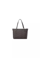 FION FION Monogram PVC with Leather Tote Bag
