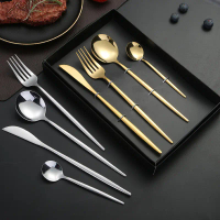 Stainless Steel Cutlery Set Hotel Western Restaurant Steak Knife Portuguese Knife Fork Spoon Four-Pi