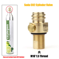 Soda Water Stream Refillable CO2 Cylinder Pin Valve M18*1.5 Input to TR21-4 Output