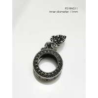 PS1RND11Whitebrass round amulet casing inner diameter 11mm จี้ กรอบพระ กลม ไวท์บราส คําแนะนําผลิตภัณ