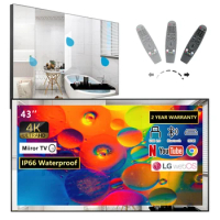 Soulaca 43 inches webOS Mirror Smart 4K TV WiFi for Bathroom Waterproof LED Television Built-in Alexa Bluetooth Hotel