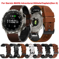 22/26mm Silicone Leather Strap For Garmin Fenix 6 6X Pro 5X 5 Plus Epix 2 3HR Smart Watchband Quickfit Fenix 7 7X Pro Wristbands