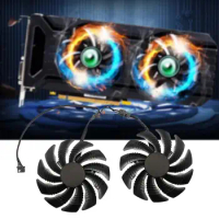 1/2 Pcs T129215SU Cooling Fan Quick Cooling ABS 85mm 4Pin Low Noise Graphics Card Heatsink Cooler for GTX-1050 1060 1070 RX580