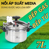 Nồi áp suất Nk Media chính hãng, nồi hầm nấu đa năng các loại bếp, nôi áp suất bếp từ cực dày dặn,BẢ