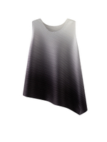 4199 Miyake Versatile Top Short Sleeve Loose A-Line Slimming Gradient Irregular T-Shirt Sleeveless R