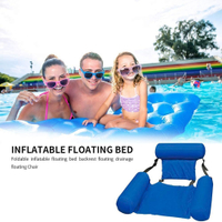 Inflatable Foldable Floating Row Backrest Air Mattresses Bed Beach Swimming Pool Water Sports Lounger float Chair Hammock Mat