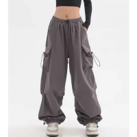 CELANA JOGGER ROPE SWEATPANTS CARGO CELANA PANJANG WANITA KOREAN STYLE Fit Nyaman Crepe Bawahan