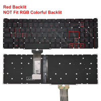 US Backlit คีย์บอร์ดสำหรับ Acer Nitro 5 AN517-52 AN715-51 AN515-43 AN515-54 Predator Helios 300 AN517-51สีแดง