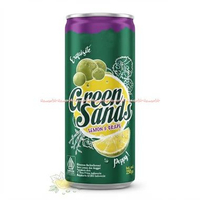 Green Sands 250ml Lime Grapes Kemasan Kaleng Rasa Jeruk Lemon Dan Anggur Minuman Ringan Bersoda Rasa
