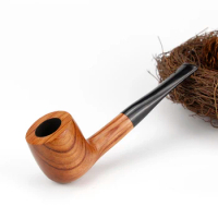 Classic Rose Wood Smoke Pipe 9mm Filter Tobacco Pipe Straight Handmade Wooden Pipe Smoking Pipe Accessory