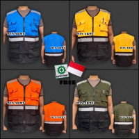 Rompi Proyek - Rompi Safety - Rompi Tambang - Rompi Kain- Rompi k3 - Rompi 5 Kantong - Rompi Kerja L